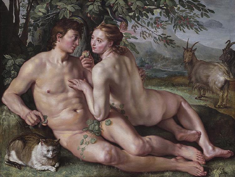 Hendrick Goltzius The Fall of Man France oil painting art